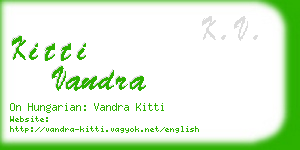kitti vandra business card